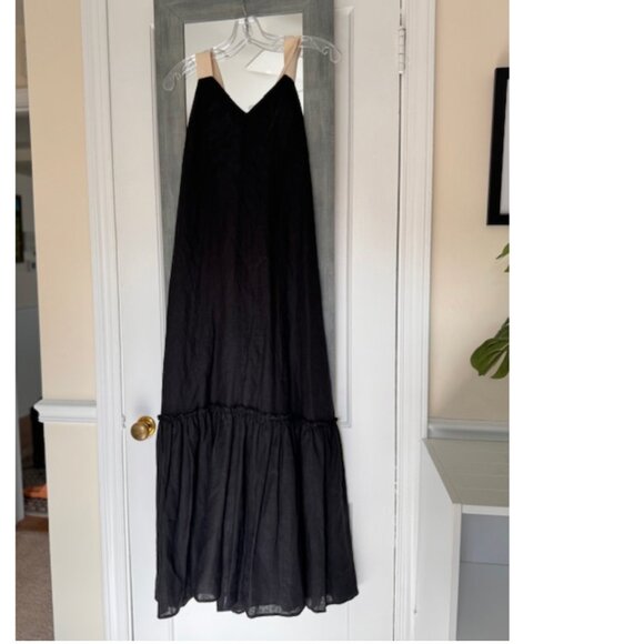 G. Label by Goop Nejame Open-Back Linen Maxi Dress Feminine Romantic Barbiecore - Picture 6 of 12